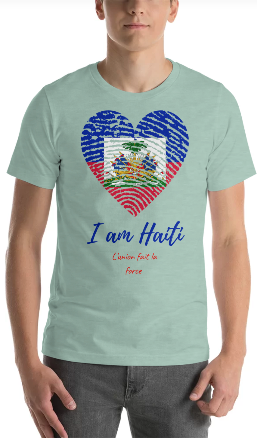 I Am Haiti T-Shirt, Haitian Root T-shirt, Haitian Fingerprint T-shirt