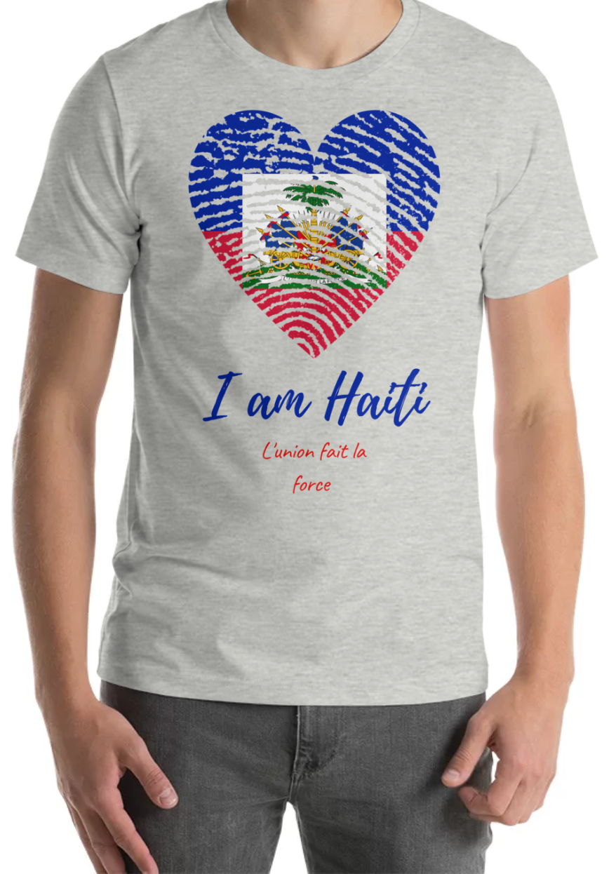 I Am Haiti T-Shirt, Haitian Root T-shirt, Haitian Fingerprint T-shirt