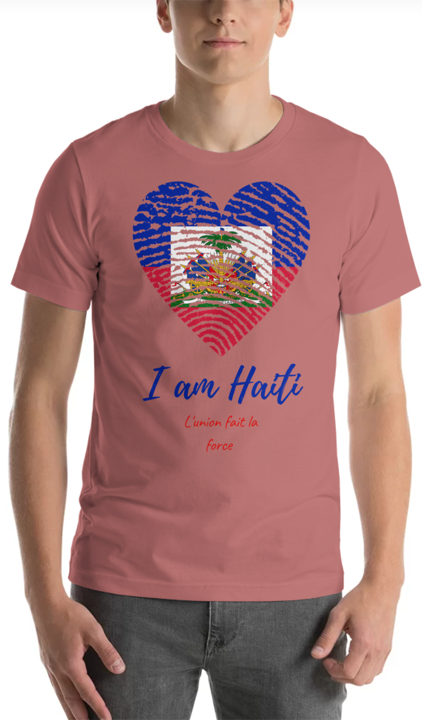 I Am Haiti T-Shirt, Haitian Root T-shirt, Haitian Fingerprint T-shirt