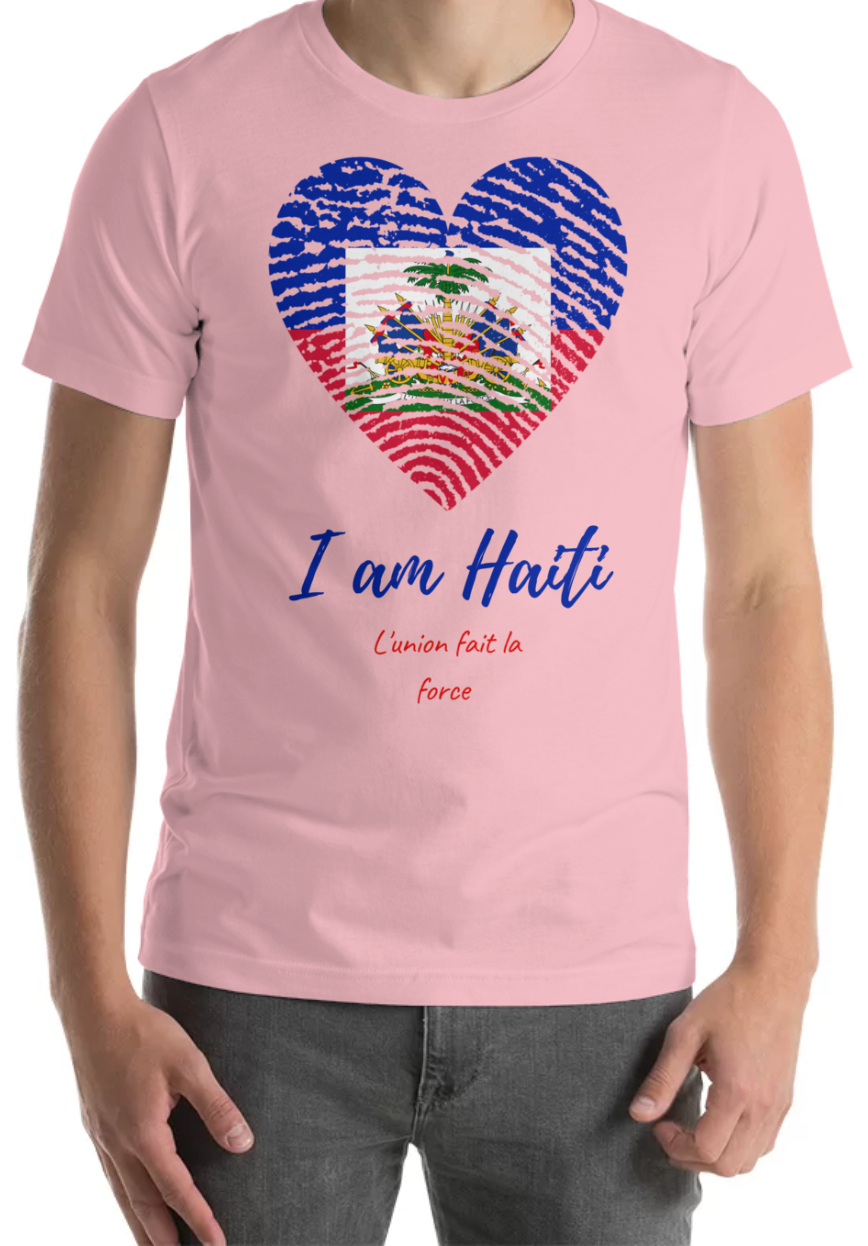 I Am Haiti T-Shirt, Haitian Root T-shirt, Haitian Fingerprint T-shirt