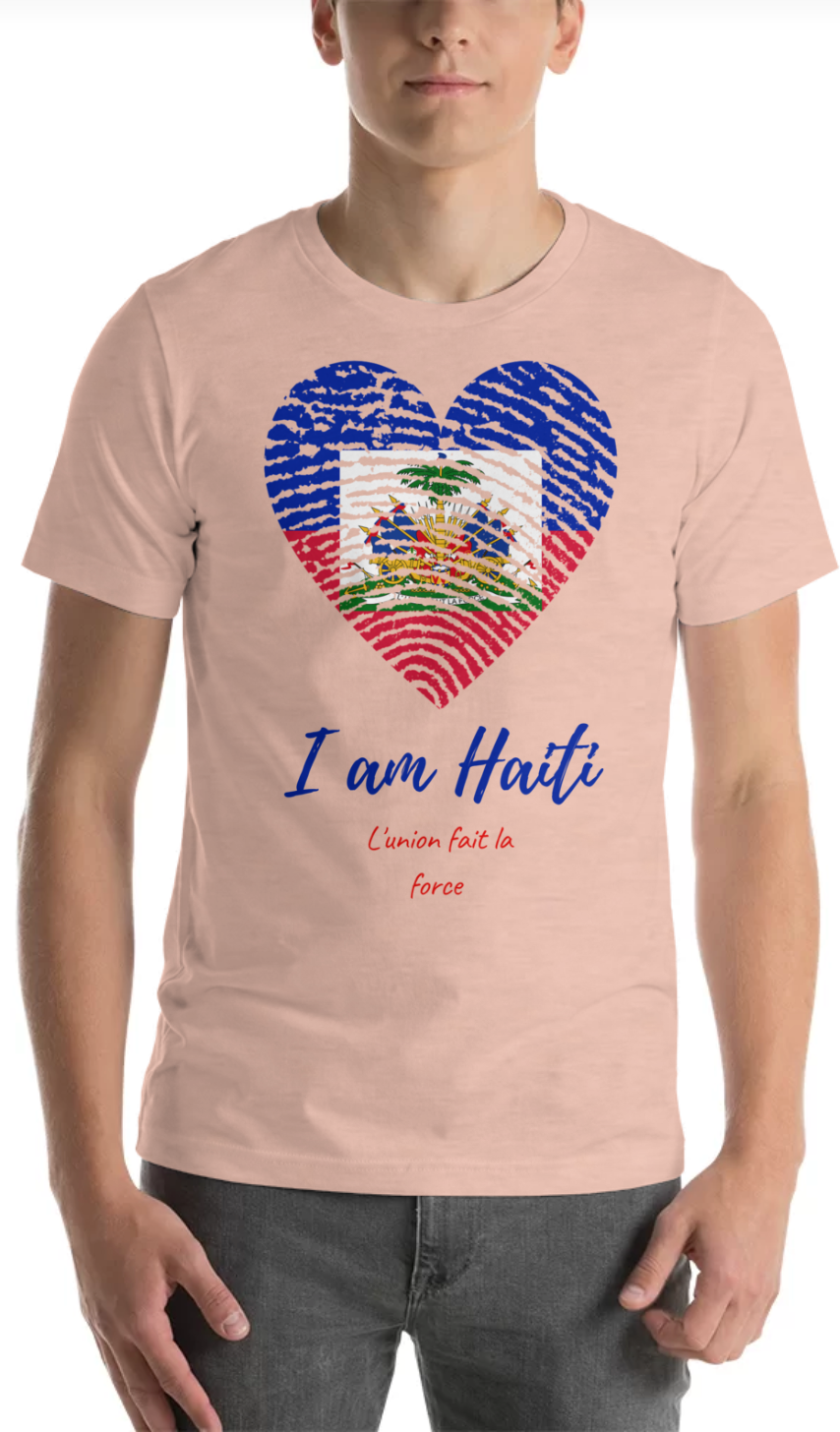 I Am Haiti T-Shirt, Haitian Root T-shirt, Haitian Fingerprint T-shirt