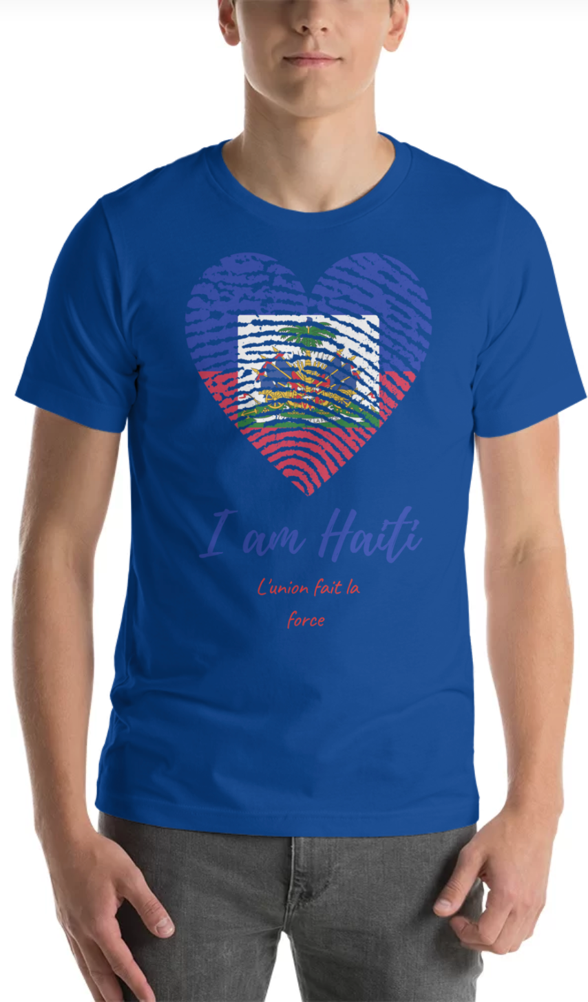 I Am Haiti T-Shirt, Haitian Root T-shirt, Haitian Fingerprint T-shirt