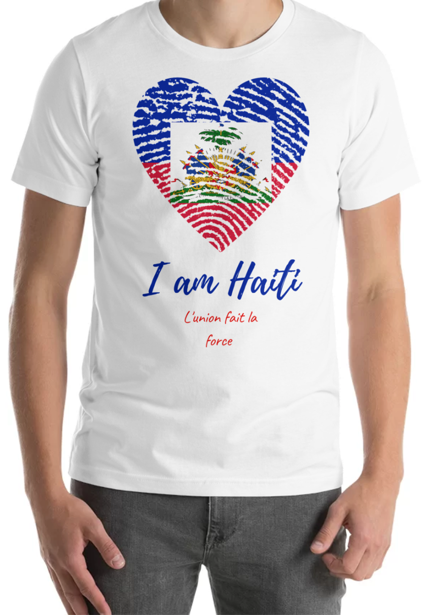 I Am Haiti T-Shirt, Haitian Root T-shirt, Haitian Fingerprint T-shirt