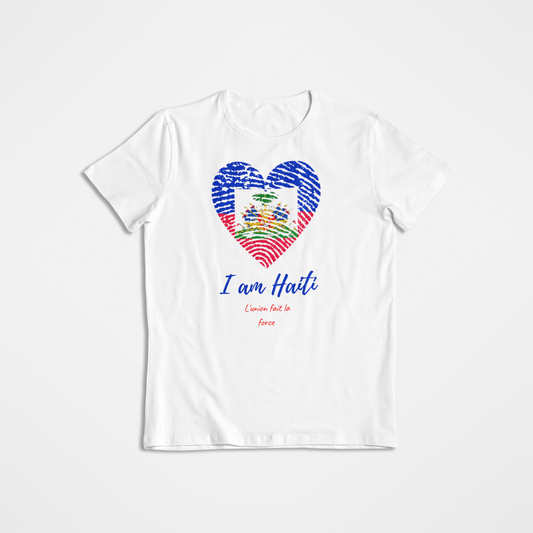 I Am Haiti T-Shirt, Haitian Root T-shirt, Haitian Fingerprint T-shirt