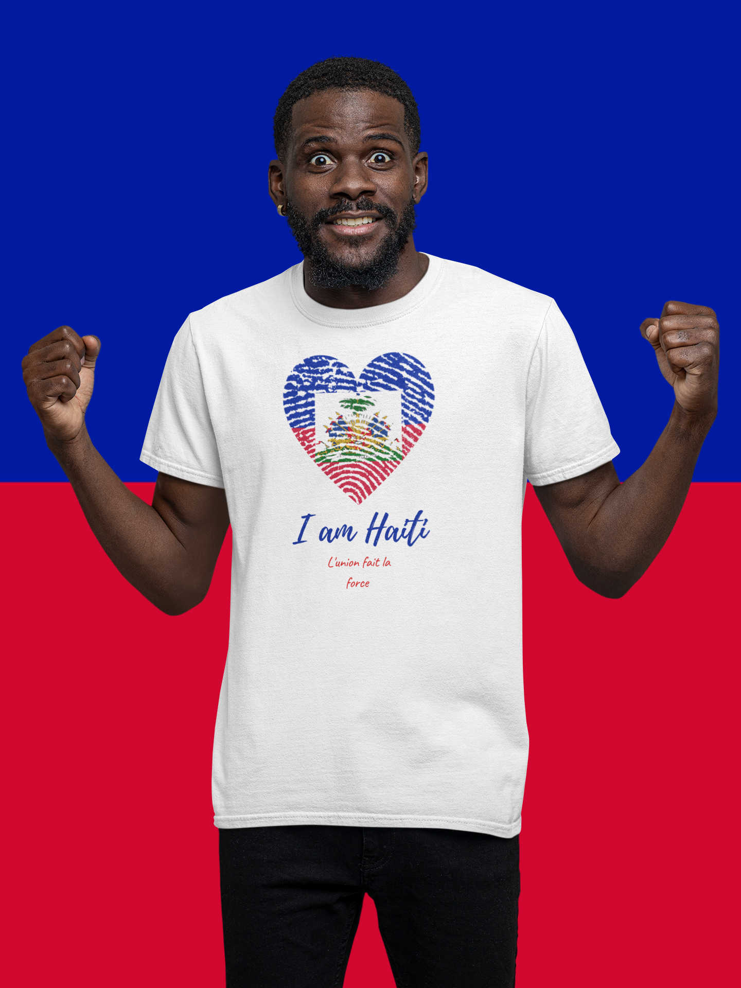 I Am Haiti T-Shirt, Haitian Root T-shirt, Haitian Fingerprint T-shirt