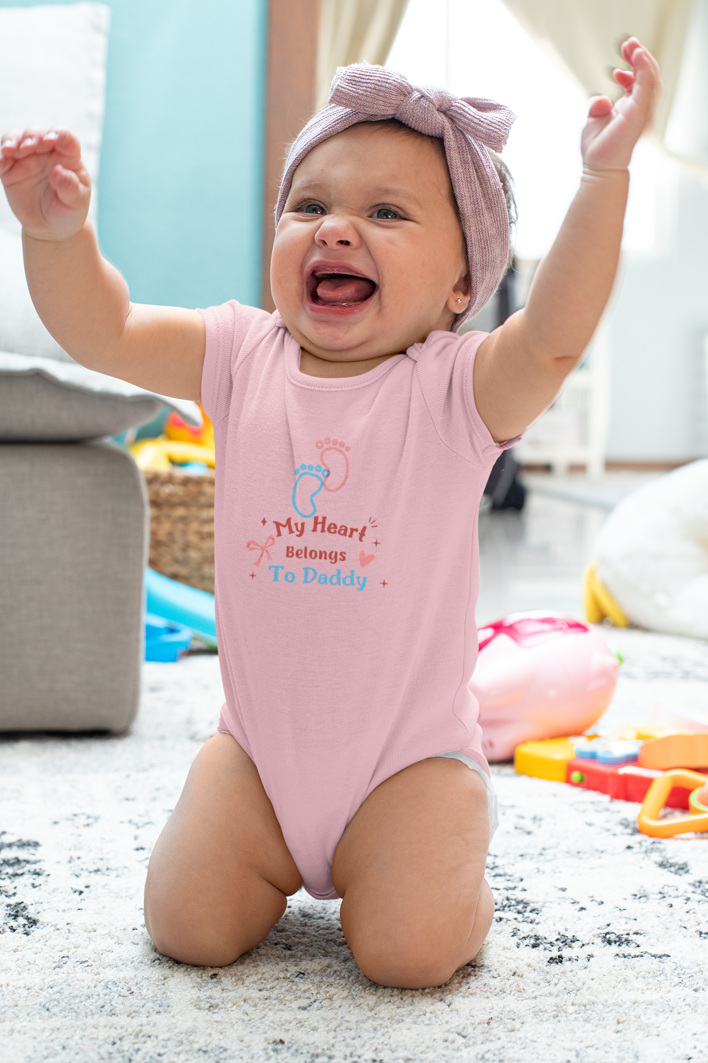 My Heart Belongs To Daddy Baby Bodysuit/ Baby Onesie