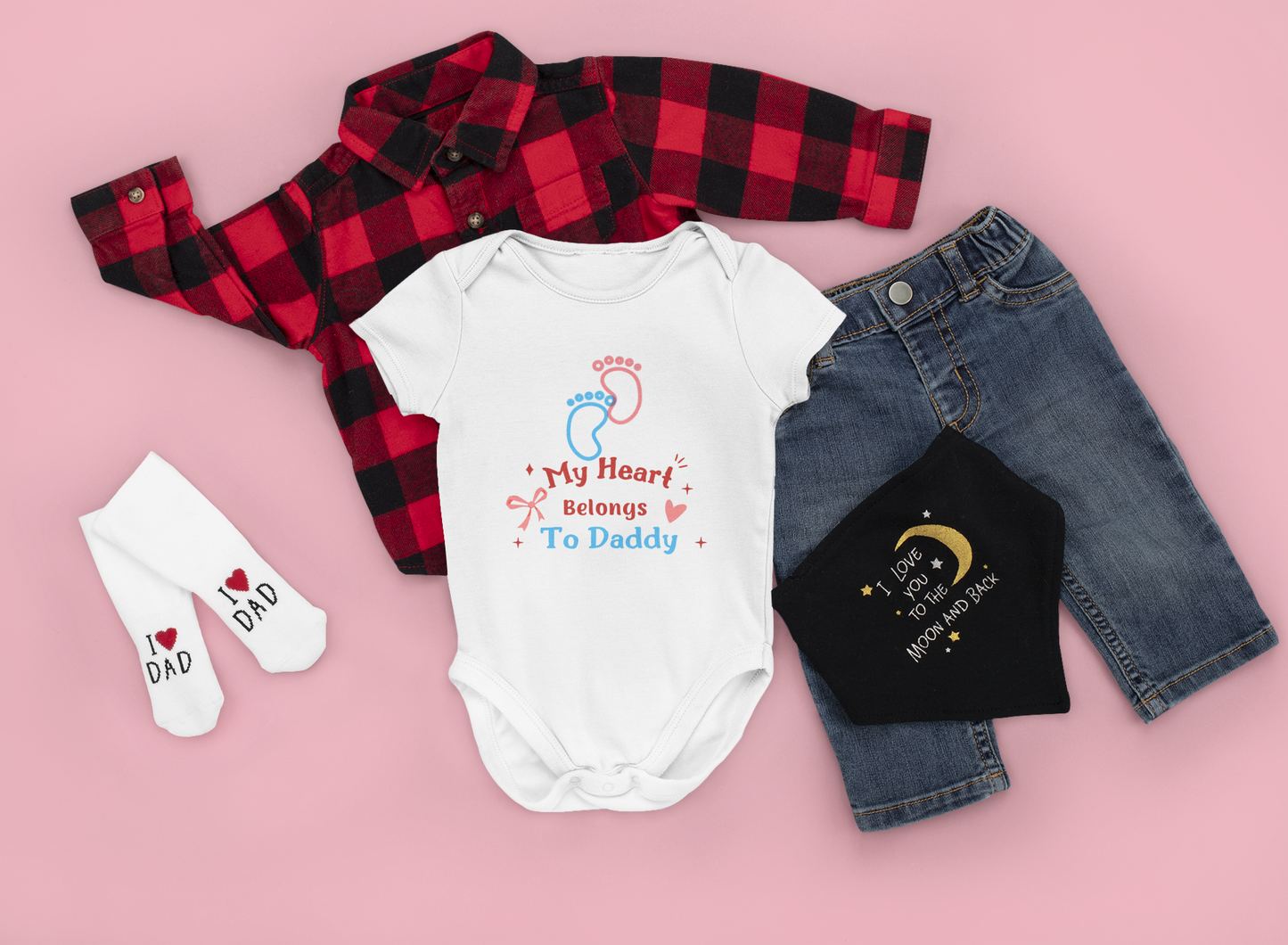 My Heart Belongs To Daddy Baby Bodysuit/ Baby Onesie