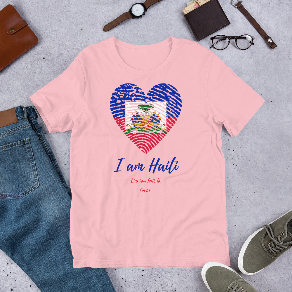 I Am Haiti T-Shirt, Haitian Root T-shirt, Haitian Fingerprint T-shirt